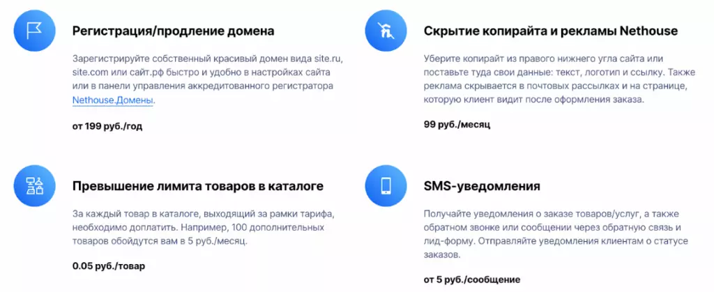 Дополнительные услуги