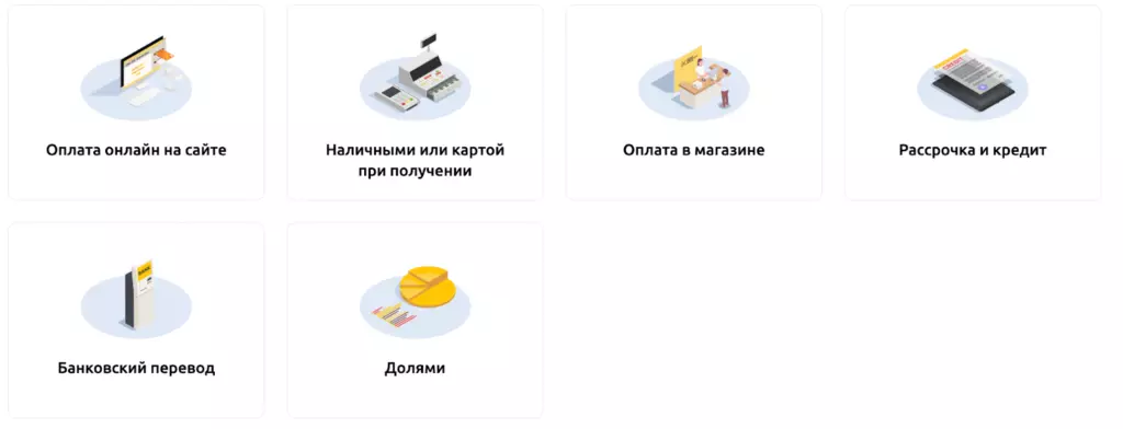 Способы оплаты