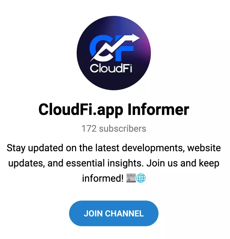 Канал CloudFi в телеграме