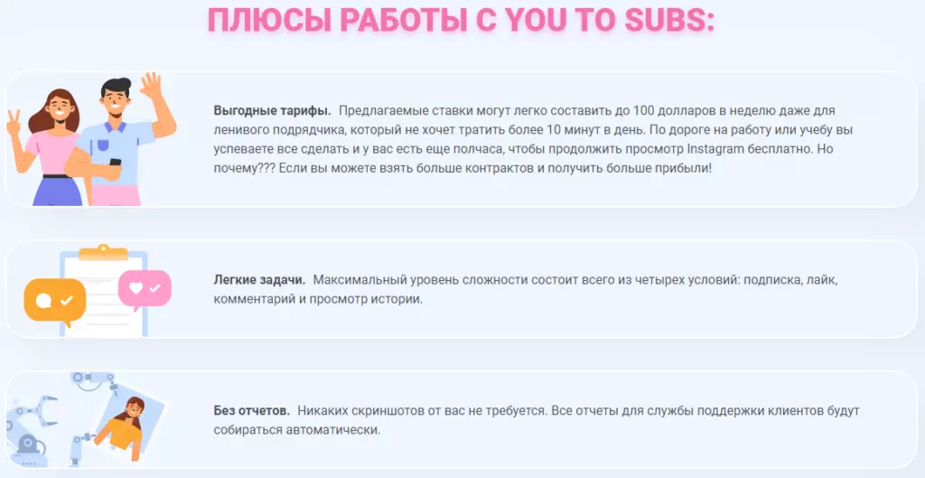 Условия для исполнителей