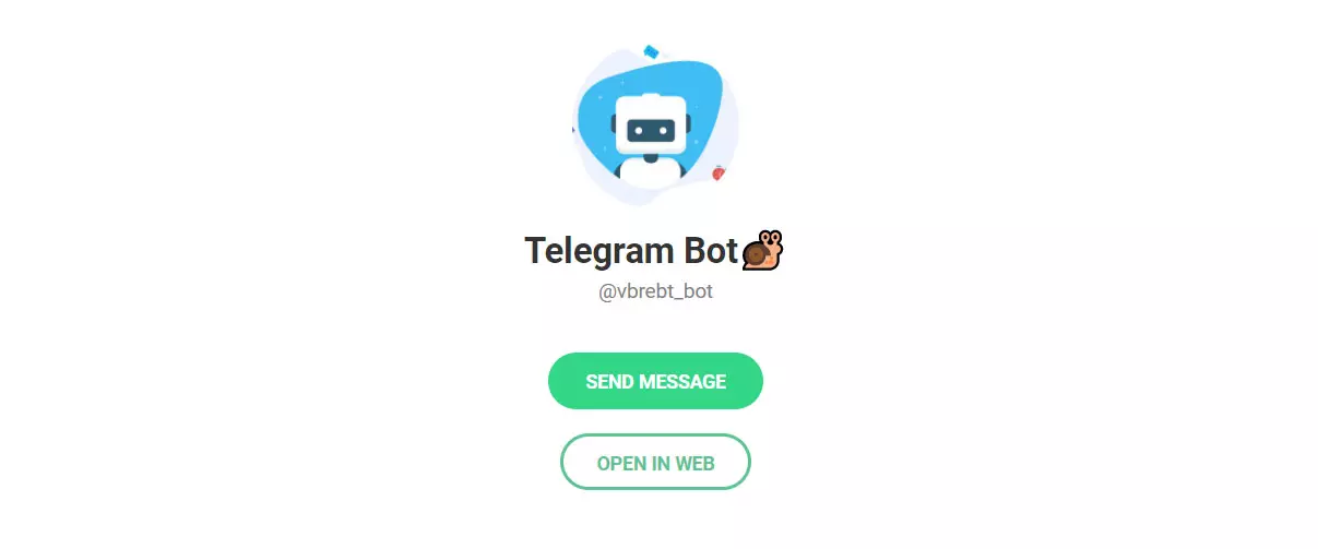Внешний вид телеграм бота vbrebt bot