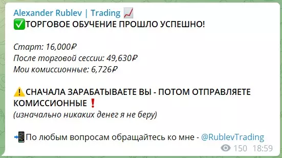 Раскрутка на канале Телеграм Alexander Rublev