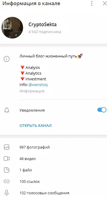 Информация о канале