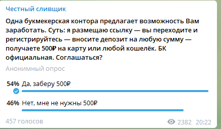 Опрос с намеком на бк