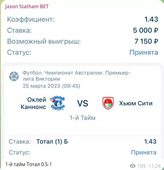 Бесплатные ставки на канале Jason Statham BET