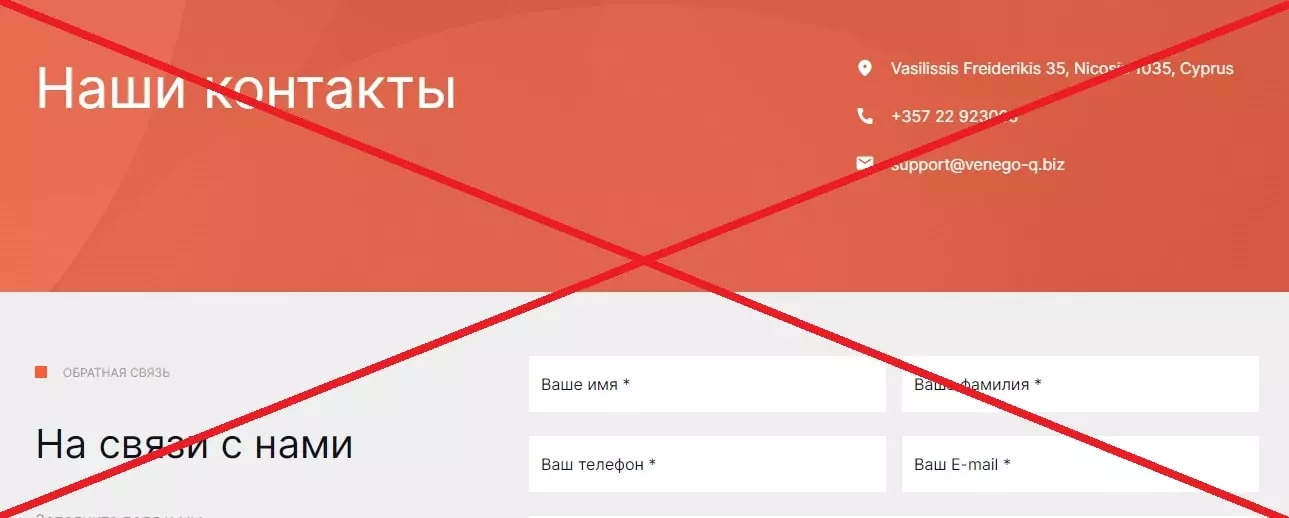 Q-Venego развод