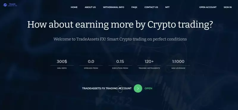 TradeAssets FX — сами решайте стоит ли работать с очередным опасным проектом и брокером-лохотронщиком. Возможен развод. Обзор.