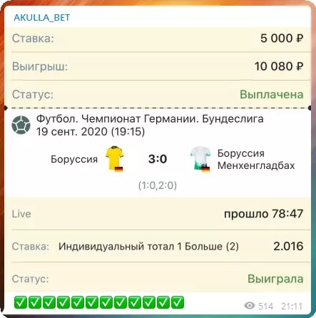 Выигрышные ставки