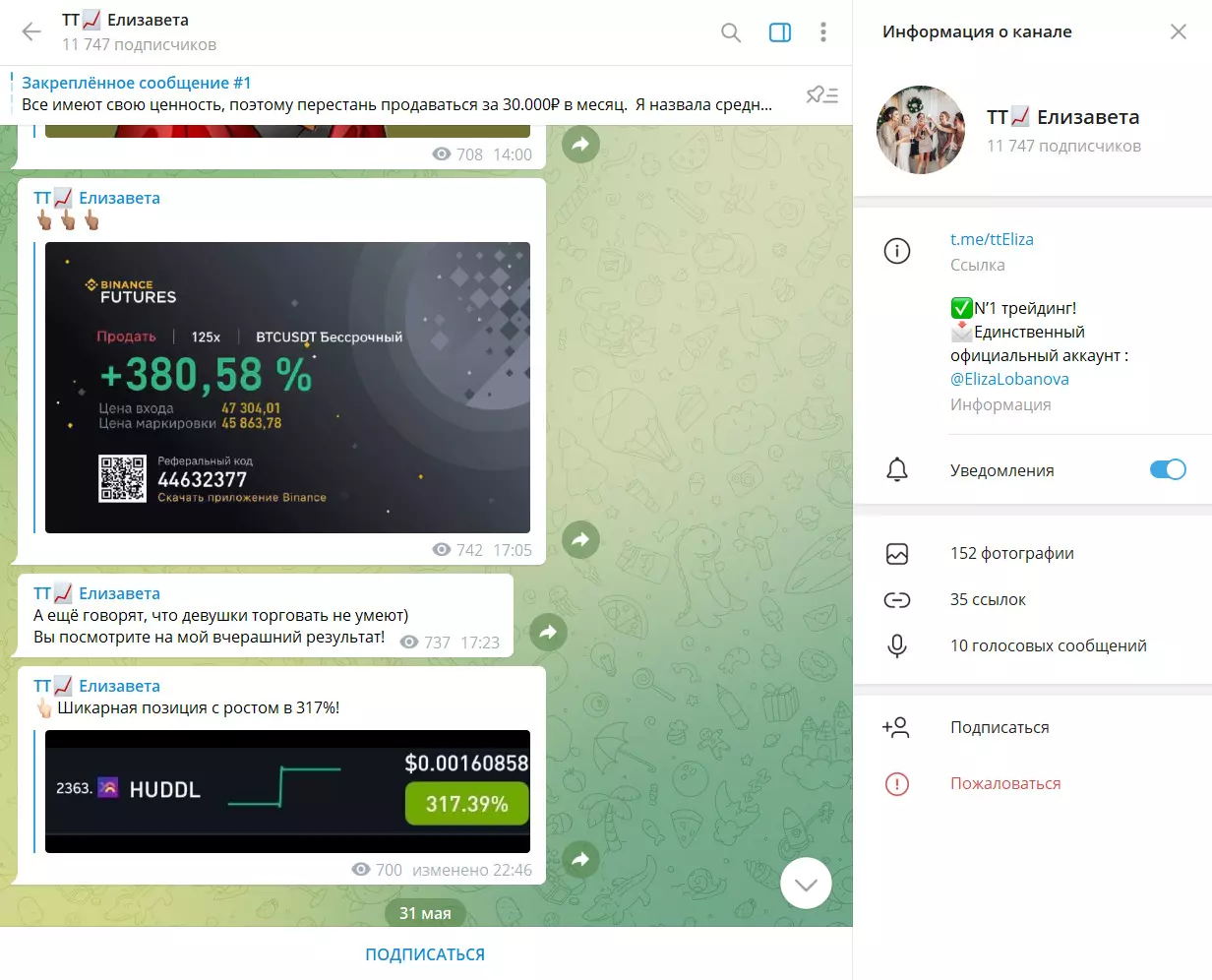 Количество подписчиков