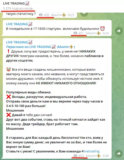 Количество подписчиков