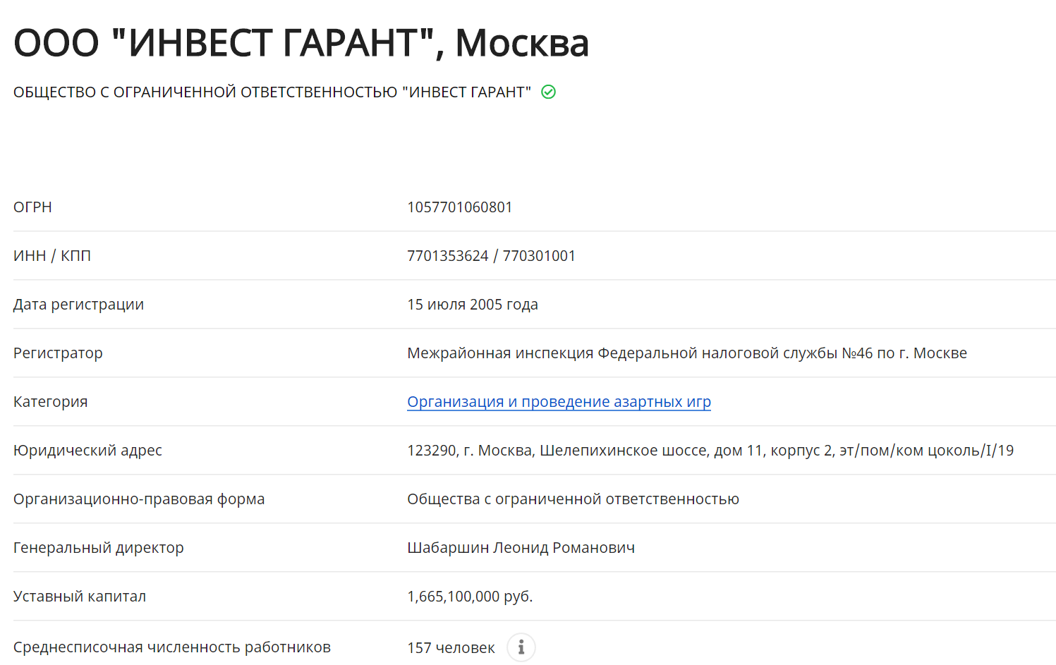 ООО «Инвест Гарант»