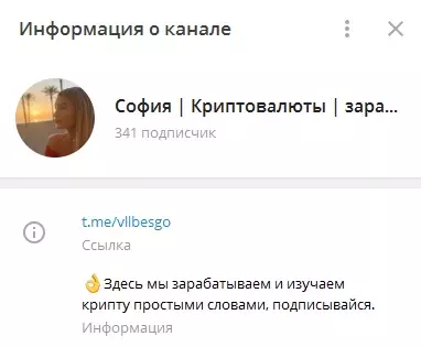 описание канала софия криптовалюты