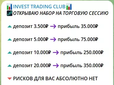 Предложения по вкладам на канале Invest Trading Club