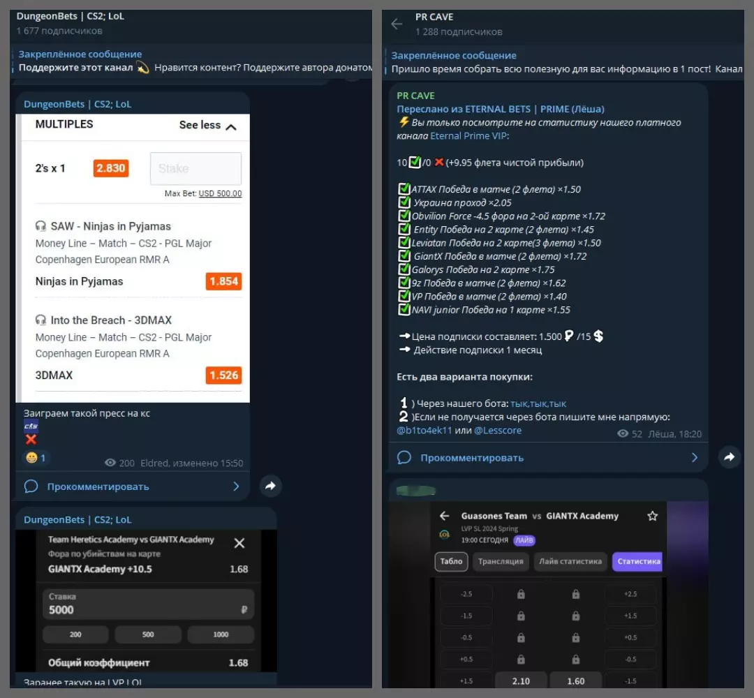 ТГ-канал DungeonBets