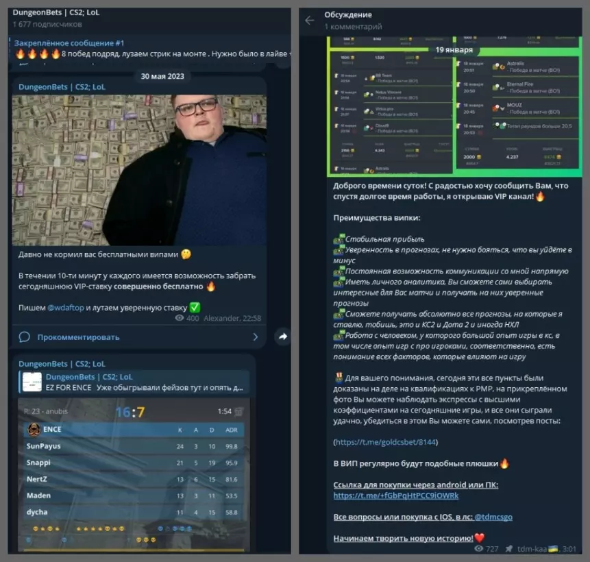 ВИП-канал DungeonBets