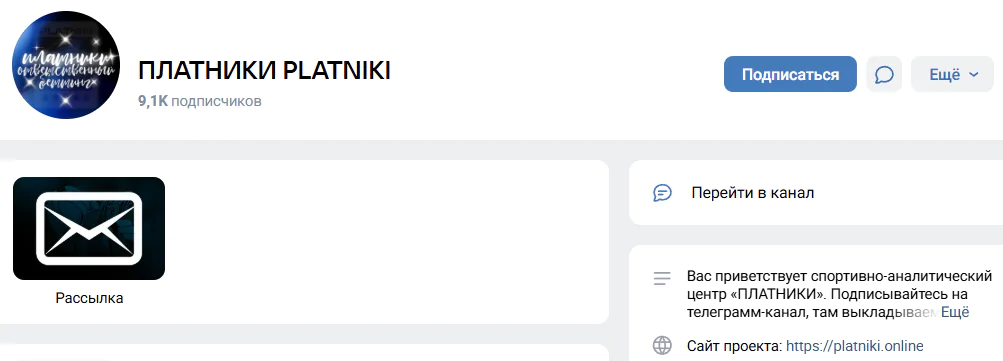 Сообщество вк “ПЛАТНИКИ”
